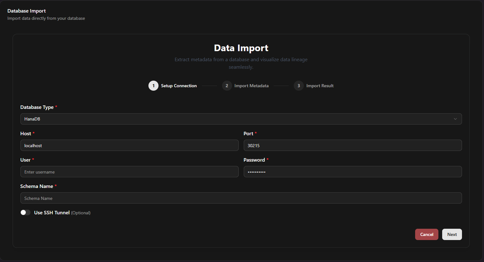 HANA Import