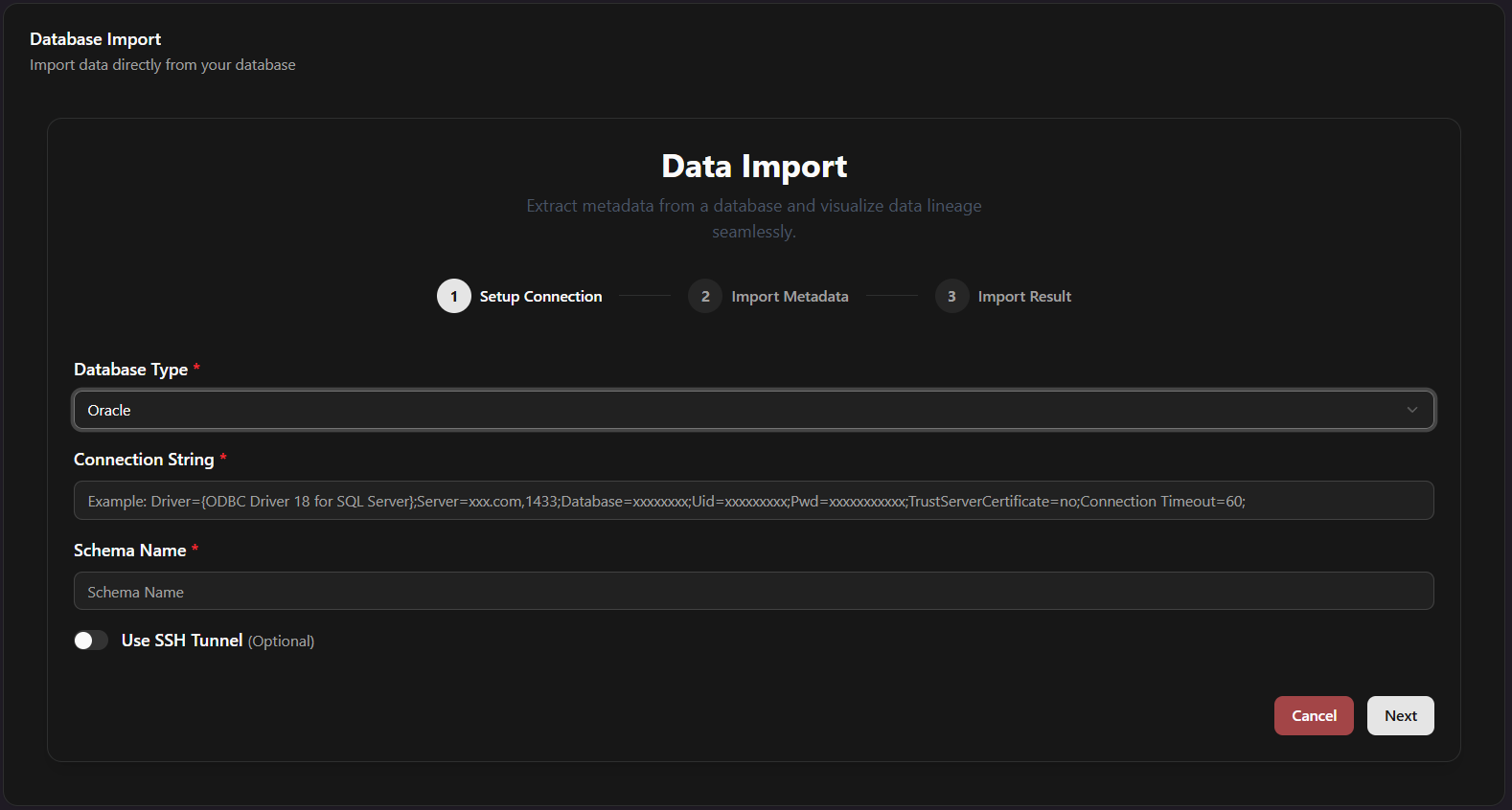 Oracle Import
